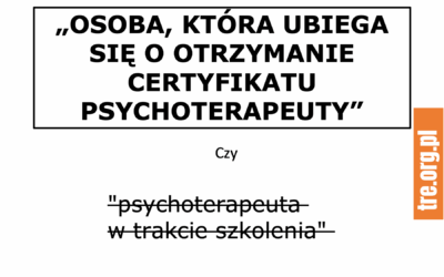 Osoba, która&nbsp;ubiega się o&nbsp;otrzymanie certyfikatu psychoterapeuty